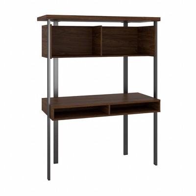 Small Architect Computer Desk with Hutch Modern Walnut - Bush Furniture