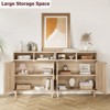 Rattan Sideboard Buffet Cabinet with 2 Doors, Modern Accent Storage Cabinet for Kitchen, Dining Room, Entryway, Coffee Bar Console Table - 4 of 4
