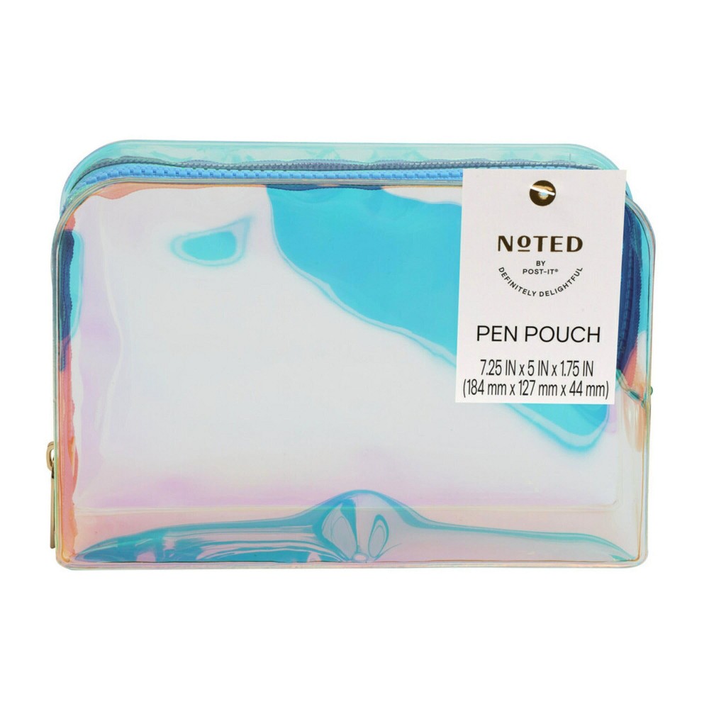 (( pack of 6))Post-it Iridescent Pen Pouch with Blue Zipper 