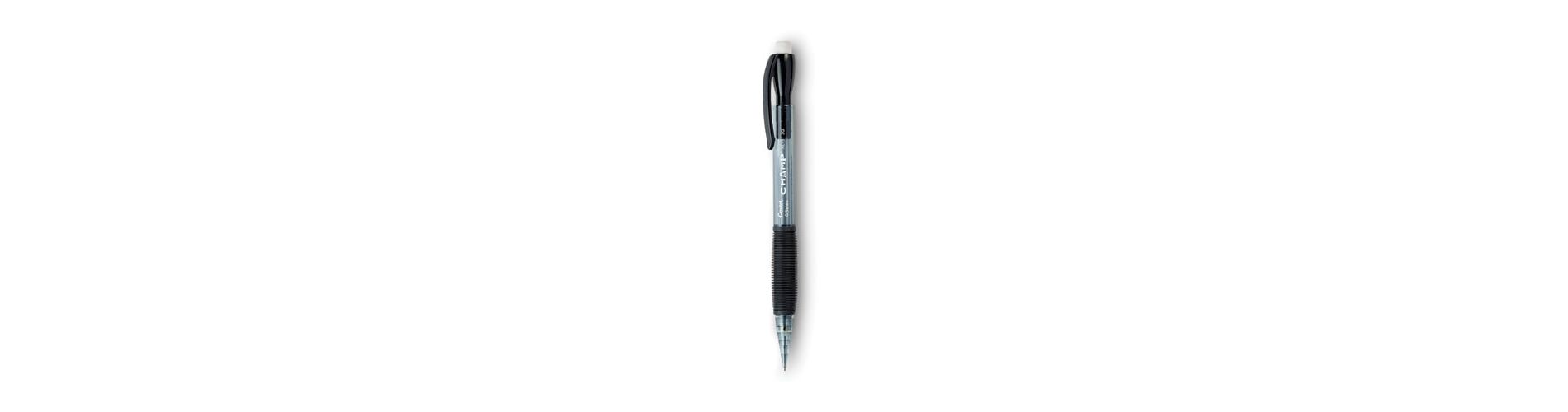 Pentel Champ Mechanical Pencil, 0.5 mm, HB (#2), Black Lead, Translucent Gray Barrel, Dozen