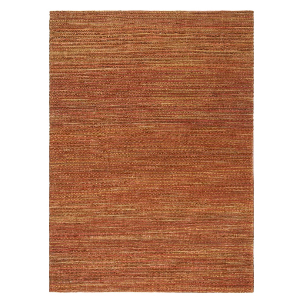 6'x9' Delores Solid Woven Accent Rug Rust - Safavieh