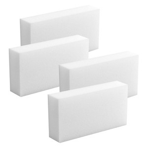 LOLA Products Rubaway Eraser Pad, Melamine Sponge, Comparable to Popular Brand Eraser Pads, Powerfully Removes Soap Scum, Scuff Marks, Ink, 4 Pack - 1 of 4