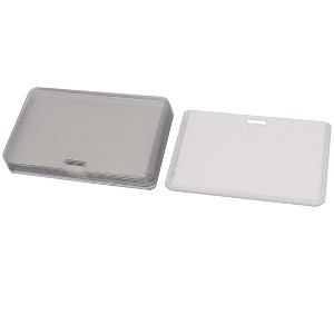 Unique Bargains Plastic Horizontal Name Tag ID Badge Card Holder Clear 10 Pcs - 1 of 4
