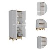 Okak Modern Sideboard Cabinet Freestanding Kitchen Pantry with 2 Doors and 5-tier Storage Shelve - 2 of 4