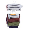 Hudson Baby Boys Cotton Pants and Leggings, Stripe Burgundy Olive - 2 of 4