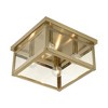 Livex Lighting Milford 4 - Light Flush Mount in  Antique Brass - 3 of 4