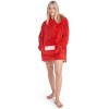 Marvel Logo Adult Newborn Baby Boy or Girl Oversized Blanket Hoodie High Pile Fleece with Giant Pockets Red One Size - 3 of 4