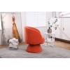 Orange Swivel Accent Chair Armchair, Round Barrel Chair in Fabric for Living Room Bedroom - 2 of 4