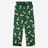 Men's Snoopy Holiday Lounge Set - Red/Green L - 4 of 4