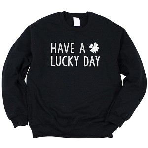 Simply Sage Market Women's Graphic Sweatshirt Have A Lucky Day Clover St. Patrick's Day - 1 of 3