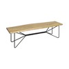 HomeRoots 66" Natural and Black Solid Wood Live Edge Bench - 4 of 4