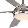 54" Minka Aire Modern Indoor Ceiling Fan with LED Light Brushed Nickel Silver Etched Opal Glass for Living Room Kitchen Bedroom - 3 of 4