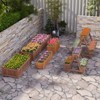 Tangkula Vertical Raised Garden bed Wood Tiered Plant Stand w/ 3 Planter Containers Drainage Holes for Vegetables Flowers Herbs Growing 21” x 8” x 8.5”/40” x 10” x 8.5” - 3 of 4