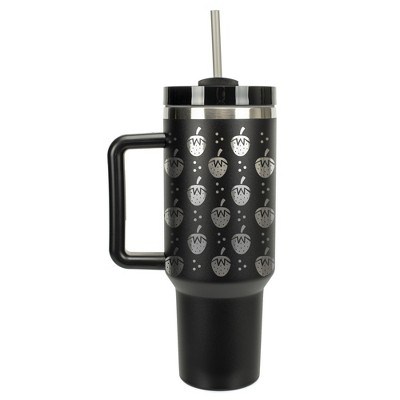 100 North Strawberry Fruit Happy Summer Vibes 40 oz. Stainless Steel, Large Water Bottle Coffee Mug, Spill & Leak Resistant, Thermal Travel Tumbler