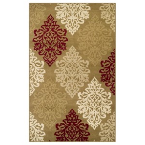 Contemporary Floral Damask Indoor Area Rug or Runner by Blue Nile Mills - 1 of 4