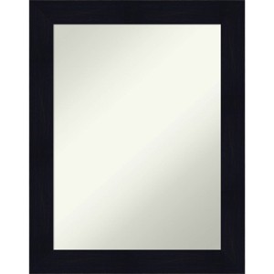 22" x 28" Non-Beveled Shiplap Navy Wood Bathroom Wall Mirror - Amanti Art: Rectangle, Includes Mounting Hardware - 1 of 4