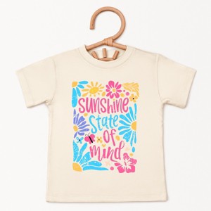 The Juniper Shop Boho Sunshine State Of Mind Flowers Toddler Short Sleeve Tee - 1 of 4
