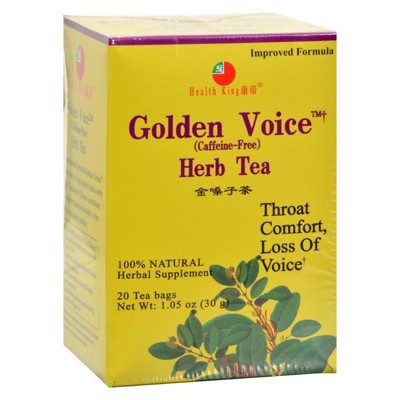 Health King Medicinal Teas Golden Voice Herb Tea - 1 Box/20 Bags