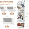Heavy-Duty Over-The-Door Shoe Organizer with Deep Pockets - Large Capacity Hanging Rack for Dorms, Closets & Narrow Doors - 3 of 4