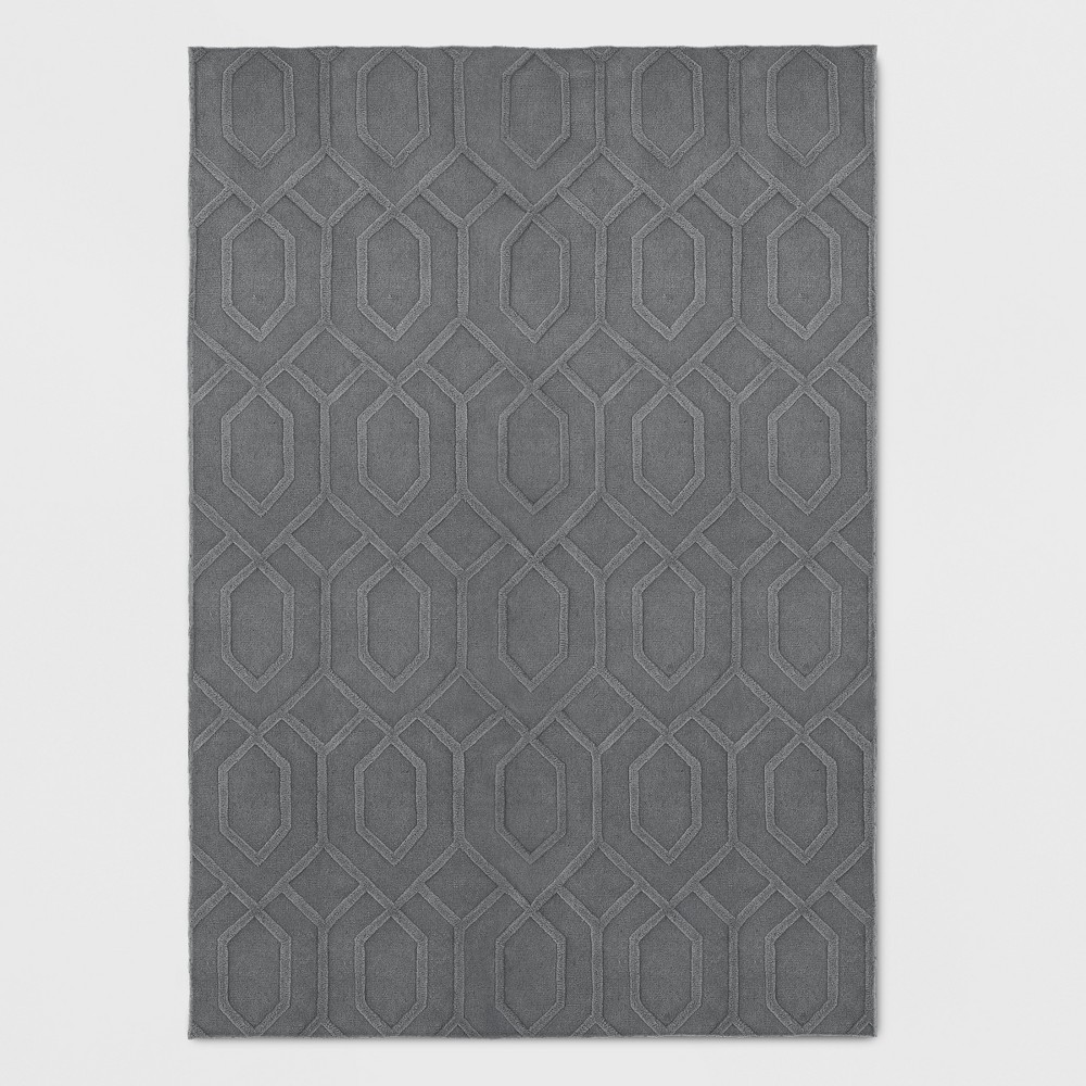 7'X10' Wool Carved Tufted Area Rug Gray - Project 62 was $399.99 now $199.99 (50.0% off)
