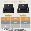 DoCred Heated Massage Stadium Seats, 6 Reclining Position Bleacher Seat with Back & Arm Support, 3 Levels of Heat&Massage - 2 of 4