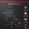 Sevobal Task And Office Chairs Ergonomic Office Chair, Breathable Backrest With Mesh Surface, Adjustable Height, Black, 20"*21"*50" - 3 of 4