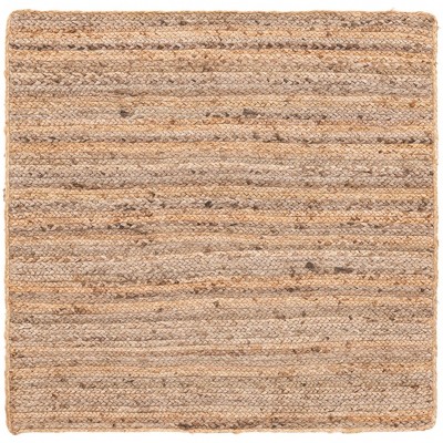Handmade Natural Jute Square Indoor Area Rug, 4 ft