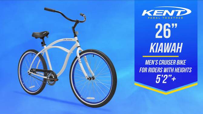 Kent Men&#39;s Kiawah 26&#34; Cruiser Bike - White, 2 of 10, play video