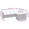 vidaXL Patio Sofa Set with Cushions Outdoor Furniture 8 Piece Poly Rattan - Brown and Cream - 3 of 4