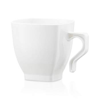 Smarty Had A Party 2 oz. White Square Plastic Mini Coffee Tea Cups (240 Cups)
