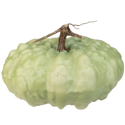 Northlight 6.5" White Textured Pumpkin Fall Halloween Statue