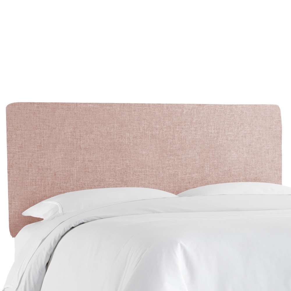Skyline Furniture Queen Olivia Upholstered Headboard Rosequartz Linen: Handcrafted, Adjustable, Metal & Pine Frame