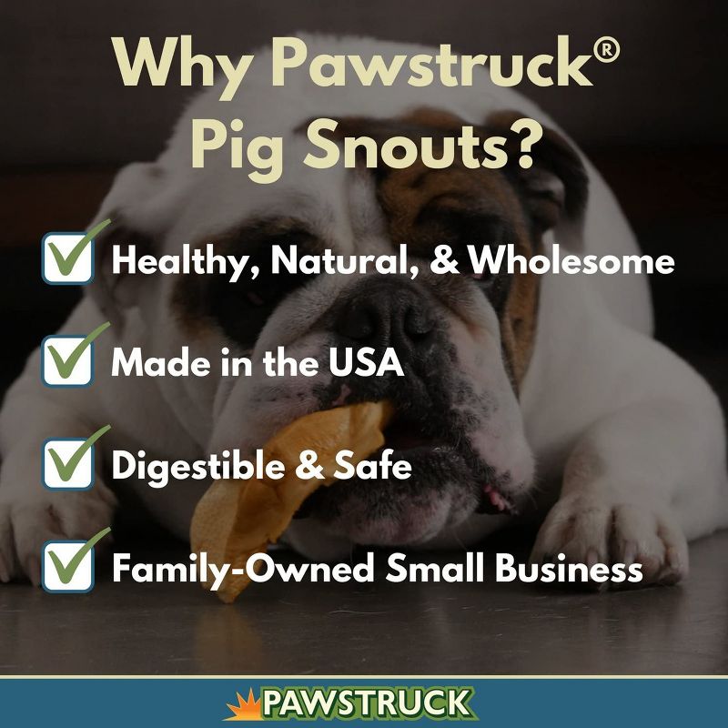 Pawstruck Pig Snouts for Dogs , Bulk Dog Dental Treats & Natural Pork Dog Chews, Made in USA, American Made, 2 of 5