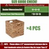 Aoibox Foldable Handwoven Water Hyacinth Storage Baskets Set of 4 Wicker Cube Organizer Totes 12x12x12 Inch - 2 of 4