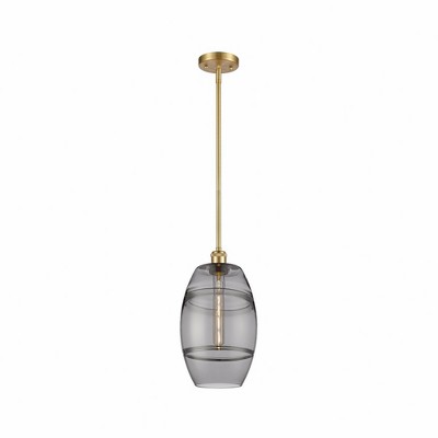 Vaz - 1 Light Stem Hung Mini Pendant In Industrial Style-9.88 Inches Tall and 8 Inches Wide