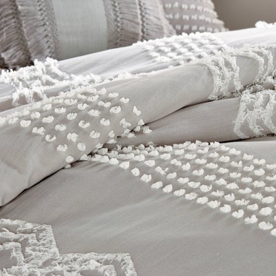 Peri Home Gray Cotton Tufted King Sham