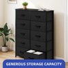 10 Drawer Dresser , Fabric Storage Tower, Organizer Unit for Room, Living Room, Hallway, Closets ,Sturdy Steel Frame, Wooden Top - 3 of 4