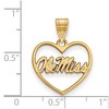 Black Bow Jewelry 14k Yellow Gold Plated Sterling Silver Mississippi Rebels NCAA Pendant - 2 of 3
