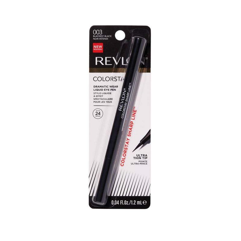 Revlon ColorStay Liquid Eye Pen Classic Tip - Blackest Black - 0.04 fl oz, 4 of 7