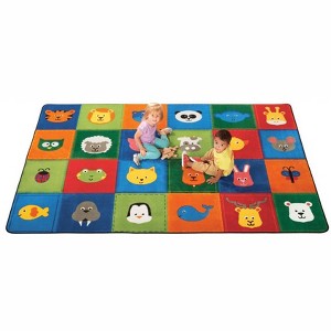 Carpets for Kids KIDSoft Animal Patchwork Classic Colors Learning Rug, Rectangle Multicolor 8'X12' - 1 of 4