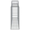 vidaXL Gabion Basket Silver Galvanized iron 78.7 x 11.8 x 39.4 in - 78.7" x 11.8" x 31.5"/39.4" 1 - 4 of 4