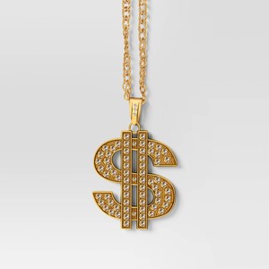 Christmas Gold Metal Dollar Sign Ornament - Wondershop™ - 1 of 3