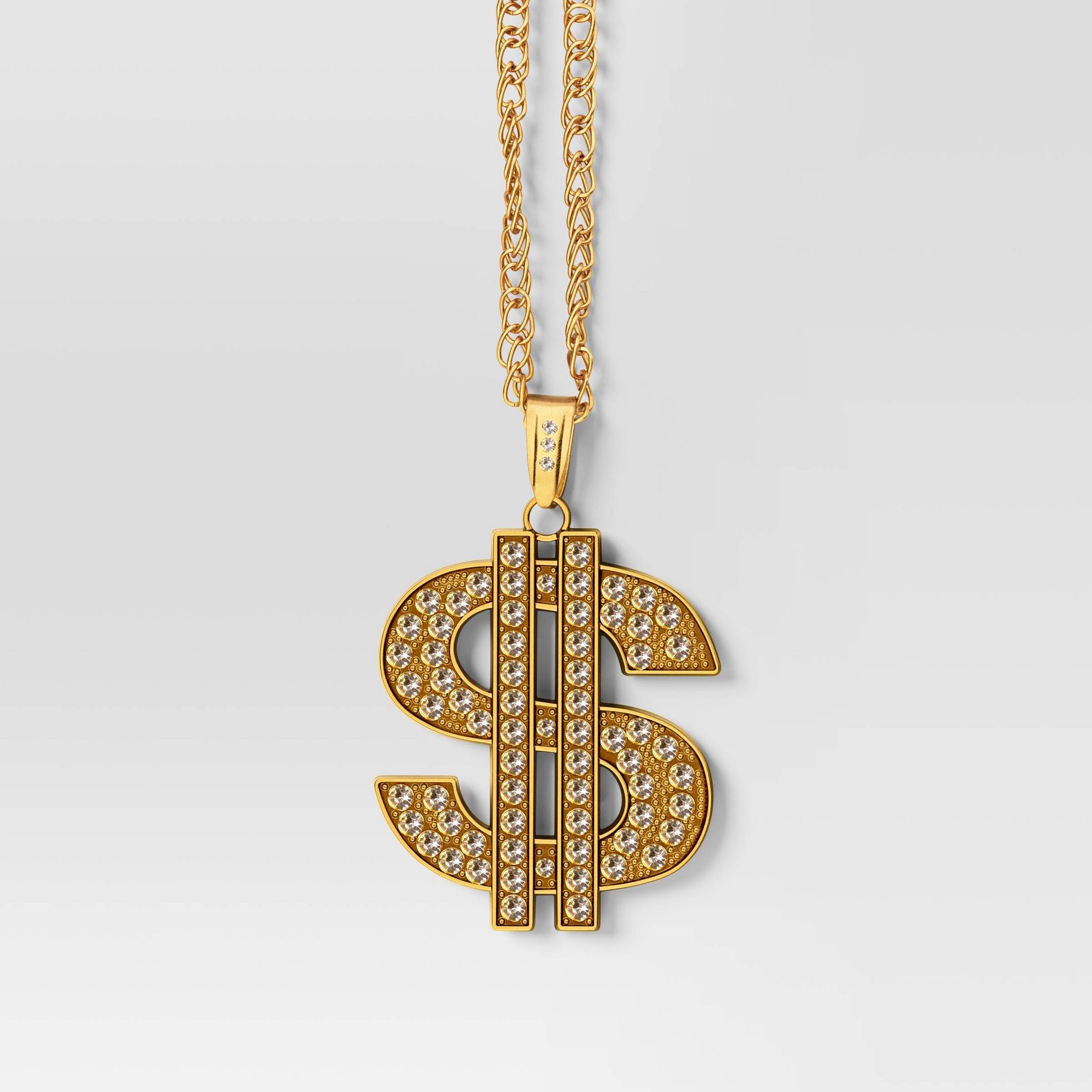 Christmas Gold Metal Dollar Sign Ornament - Wondershop™