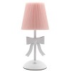 National Brand Portable and Rechargeable (Includes LED Light Bulb) Lamp with Fabric Shade and Metal Bow Detail - 3 of 3
