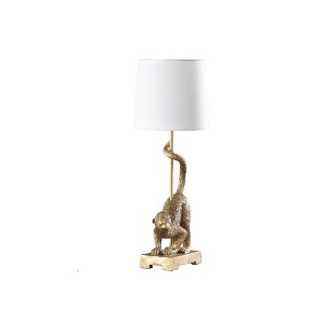 24" Wildlife Old World Antique Capuchin Monkey Polyresin Table Lamp - Ore International: Art Nouveau, Resin Sculpture - 1 of 4