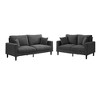 2-Piece Modern Corduroy Sofa Set with 3-Seater & 2-Seater Couches - 3 of 4