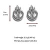 Anna-Kaci Women's Multi-Circle Statement Earrings with 925 Silver Needles - 4 of 4