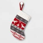 8.5" Mini Knit Reindeer Christmas Stocking - Wondershop™
