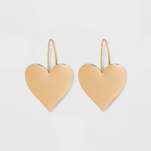 SUGARFIX by BaubleBar Shiny Heart Drop Earrings - Gold - image 1 of 2