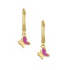 Junior Jewels 14K Gold Over Sterling Silver Enamel Drop Earrings - 3 of 4